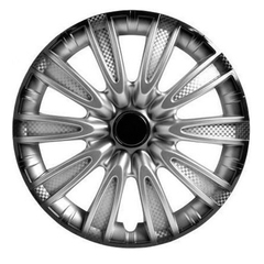 Колпак колеса декоративный R14 "AIRLINE" Торнадо + серебристо-черный (4шт)