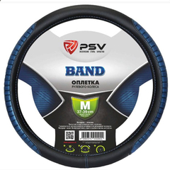 Оплетка руля "PSV" Band кожа черно-синяя (37-39 M)