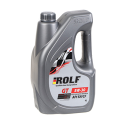 Масло моторное ROLF GT 5W-30 API SN/CF  синтетика (4 л.) пластик