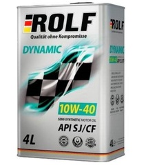 Масло моторное ROLF Dynamic 10W-40 Sl/CF  п/синтетика (4 л.)