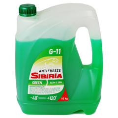 Антифриз SIBIRIA G11 зеленый (10 кг.)