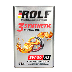 Масло моторное ROLF 3-SYNTHETIC  5W-30 A3/B4 синтетика (4 л.)