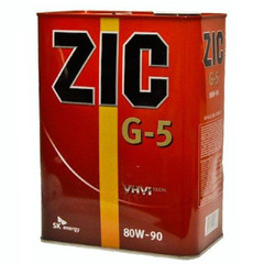 Масло транс. ZIC G-5 80w90 GL-5 (4 л.) для МКПП синт.