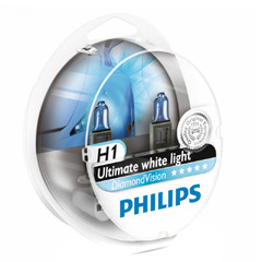 Лампа галоген H1 55W "PHILIPS" DIAMOND VISION (2шт.)