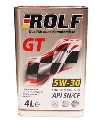 Масло моторное ROLF GT 5W-30 API SN/CF  синтетика (4 л.)