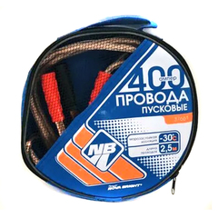 Провода пусковые "NOVA Bright" 400А 2,5м силикон (в сумке)
