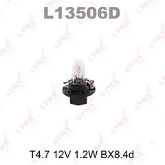 Лампа 12V W1,2W (с патроном) "LYNX" T4.7  BX8.4d