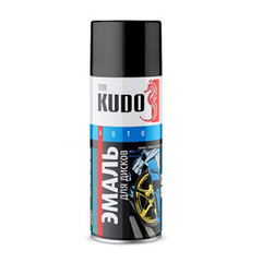 Эмаль аэрозоль "KUDO" черная матовая акриловая (520мл)