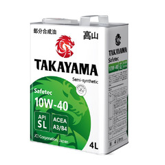 Масло моторное TAKAYAMA 10W-40 Safetec A3/B4 п/синт. (4 л.)