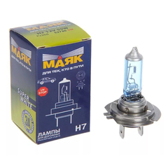 Лампа галоген H7 55W "Маяк" Super Wite