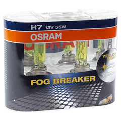 Лампа галоген H7 55W "OSRAM" FOG BREAKER +60