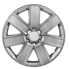 Колпак колеса декоративный R15 "AIRLINE" Гелакси серый карбон (4шт)