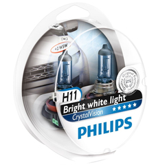 Лампа галоген H7 55W "PHILIPS" Cristal Vision (2шт.)
